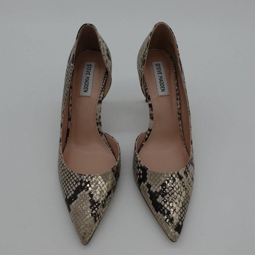 Steve Madden Lessons Stilettos Gold Snake BNIB